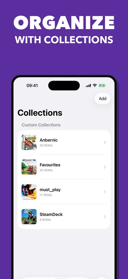 Games organised in collections