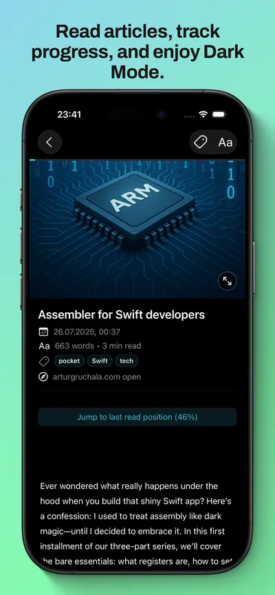 readeck iOS add new bookmark interface